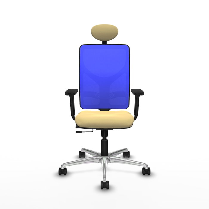 PIQUERAS Y CRESPO Silla de oficina Motilla con mecanismo Sincro/Traslack, Crema y Azul PIQUERAS Y CRESPO Silla de oficina Motilla con mecanismo Sincro/Traslack, Crema y Azul