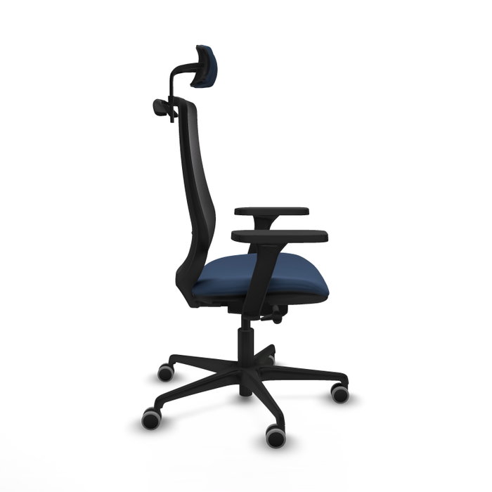 PIQUERAS Y CRESPO Silla de oficina Mardos con mecanismo Sincro/Traslack Azul marino y Negro