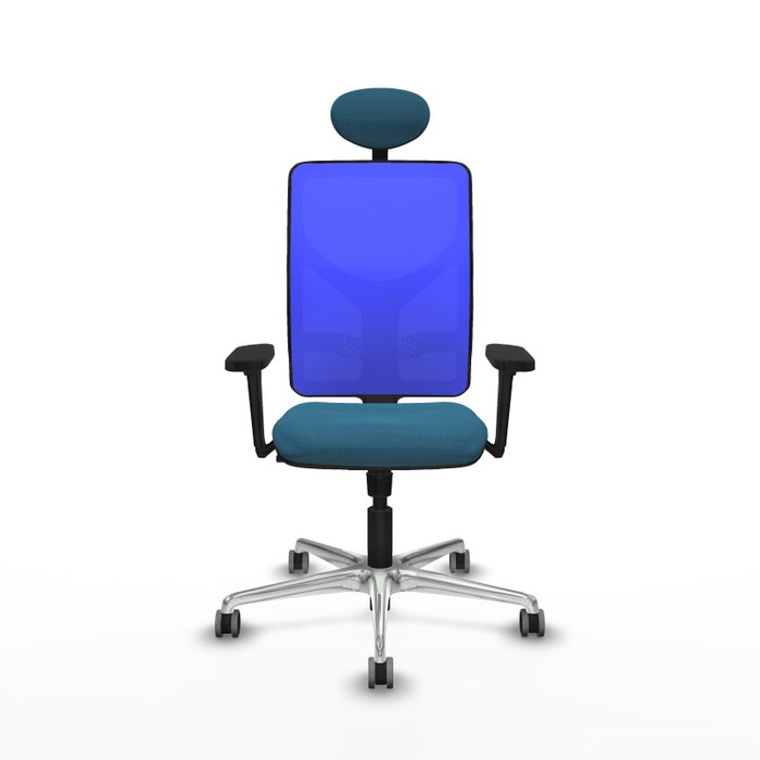 PIQUERAS Y CRESPO Silla de oficina Motilla con mecanismo Sincro, Verde petróleo y Azul