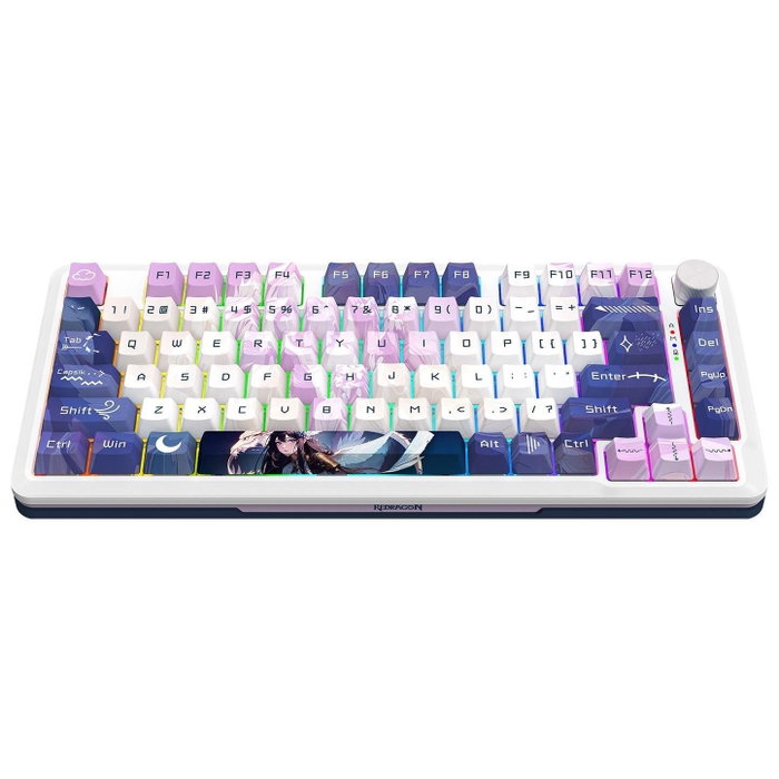 Redragon K681ACG-RGB-PRO Cyrus Teclado Mecánico Inalámbrico RGB 81 Teclas Diseño Púrpura Distribución Polaca