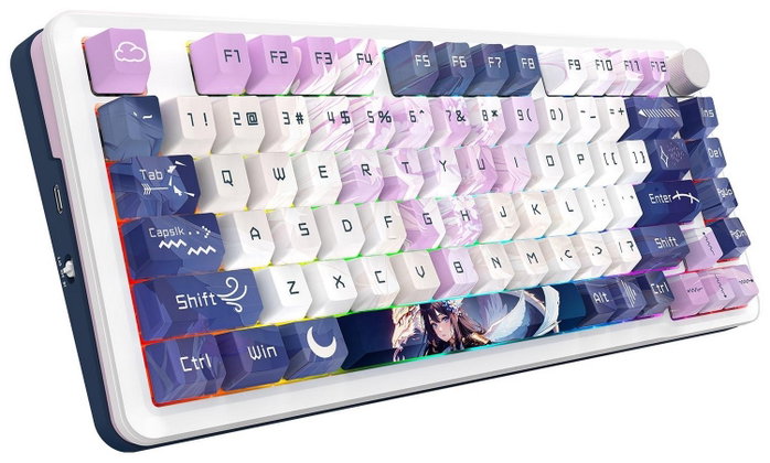 Redragon K681ACG-RGB-PRO Cyrus Teclado Mecánico Inalámbrico RGB 81 Teclas Diseño Púrpura Distribución Polaca