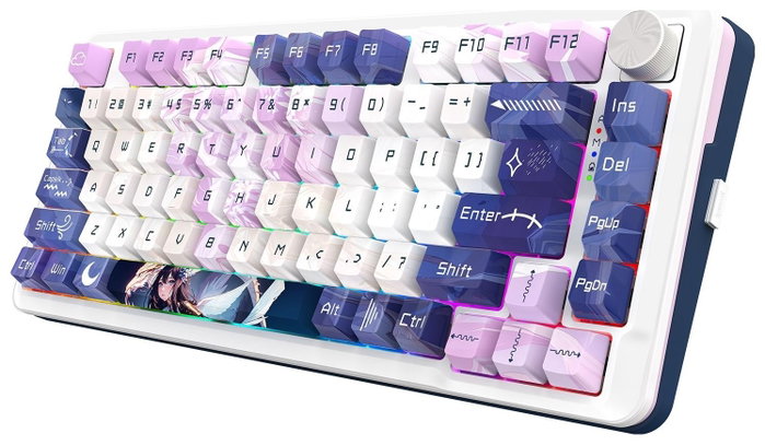 Redragon K681ACG-RGB-PRO Cyrus Teclado Mecánico Inalámbrico RGB 81 Teclas Diseño Púrpura Distribución Polaca