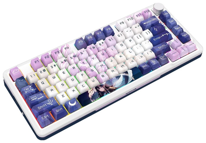 Redragon K681ACG-RGB-PRO Cyrus Teclado Mecánico Inalámbrico RGB 81 Teclas Diseño Púrpura Distribución Polaca