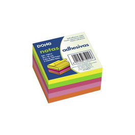 DOHE Notas Adhesivas Cubo 5 Colores Neón 50x50 mm (Set de 6)