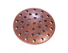 Innspiro Base de anillo metálico para coser con agujeros, cobrizo envejecido, 20mm