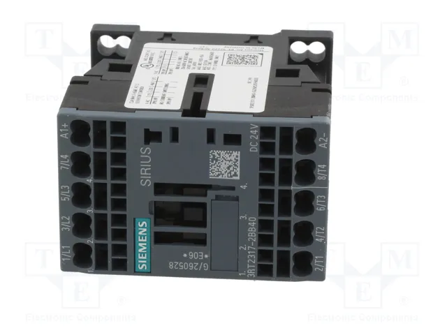 SIEMENS 3RT2317-2BB40 Contactor 4-polar NO x4 24VDC 12A