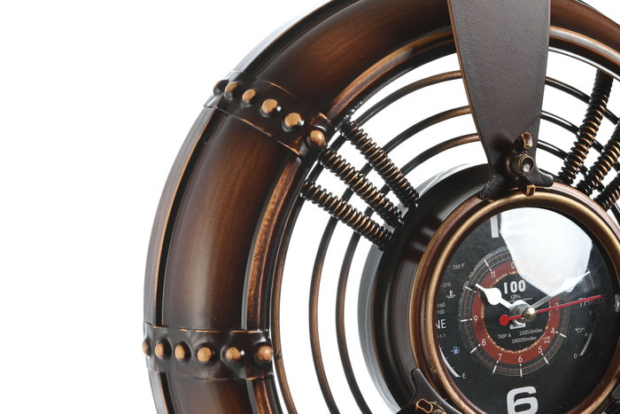 DKD Home Decor Reloj de Pared Hélice Cobrizo DKD Home Decor Reloj de Pared Hélice Cobrizo
