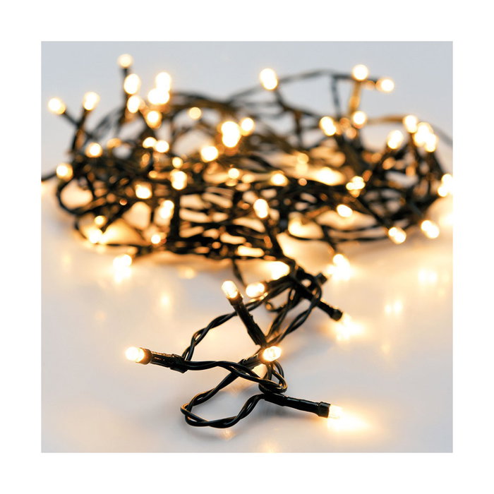 Guirnalda de 48 LEDs Blanco Cálido con Cable Negro y 8 Funciones, 4m Guirnalda de 48 LEDs Blanco Cálido con Cable Negro y 8 Funciones, 4m