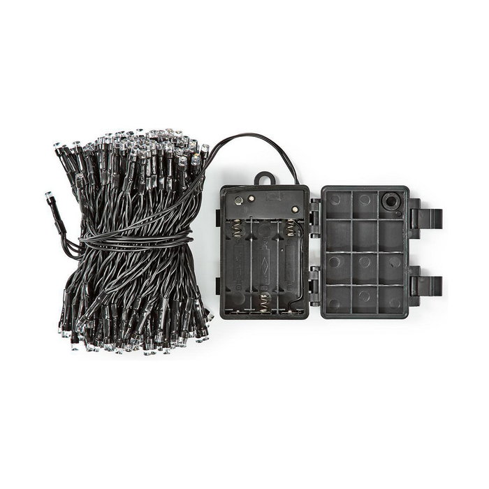 Guirnalda de 48 LEDs Blanco Cálido con Cable Negro y 8 Funciones, 4m Guirnalda de 48 LEDs Blanco Cálido con Cable Negro y 8 Funciones, 4m