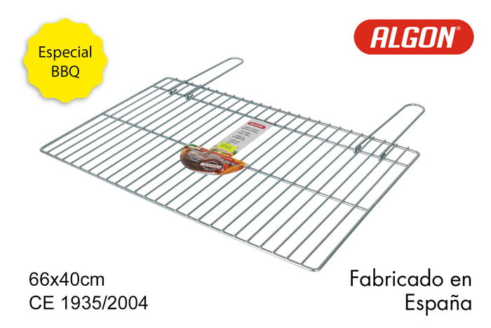 Algon Barbacoa Parrilla Simple Zincada 66 x 40 cm (3 Unidades) Algon Barbacoa Parrilla Simple Zincada 66 x 40 cm (3 Unidades)