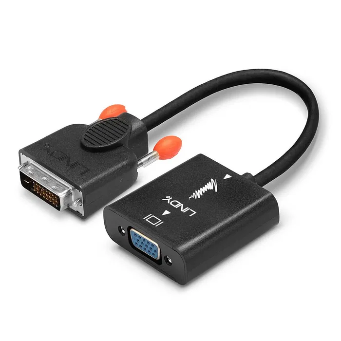 LINDY 38189 Adaptador DVI-D Macho a VGA Hembra Negro