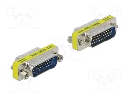 DeLOCK 65112 Adaptador D-Sub de 26 pines macho a hembra, Plata