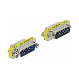 DeLOCK 65112 Adaptador D-Sub 26 pines macho a hembra plata
