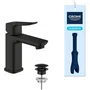 GROHE DICE - Grifo mezclador para lavabo de tamaño S con sistema click-clack en negro mate - AACJX49477