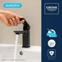 GROHE DICE - Grifo mezclador para lavabo de tamaño S con sistema click-clack en negro mate - AACJX49477