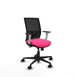 PIQUERAS Y CRESPO Silla de oficina Yunquera Rosa con mecanismo Sincro/Traslack