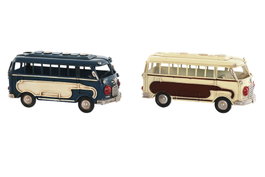 DKD Home Decor Vehículo de Decoración Metal Bus Surtido