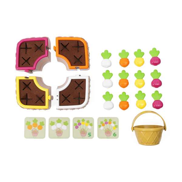 Chicco Juego Huerto de Verduras 2 en 1 21 Piezas, Juguete Educativo para Niños