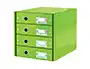 Leitz - Fichero Click&Store 4 Cajones Sobremesa, Verde, Cartón Reciclado Plegable, para A4 (290x283x360 mm)