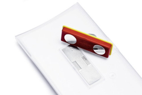 Durable 8106-03 Caja de 25 Identificadores con Pinza Rojo 60x90 mm