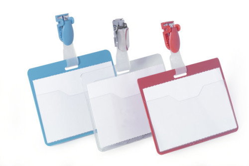 Durable 8106-03 Caja de 25 Identificadores con Pinza Rojo 60x90 mm