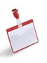 Durable 8106-03 Caja de 25 Identificadores con Pinza Rojo 60x90 mm