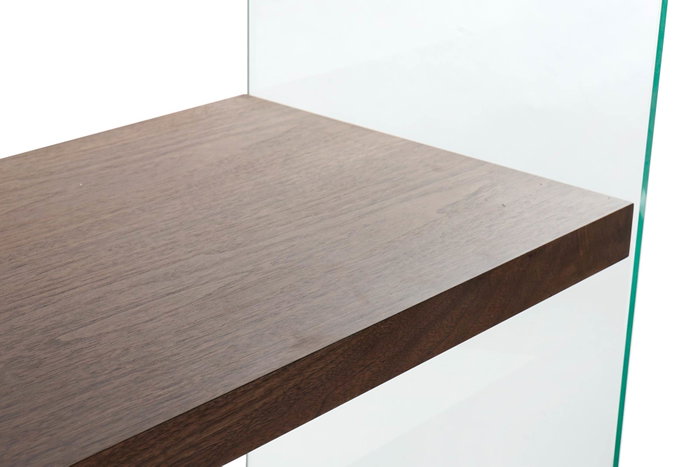 DKD Home Decor Estanteria Moderna Marron Oscuro Cristal y MDF 40 x 150 x 80 cm 4 Estanterias