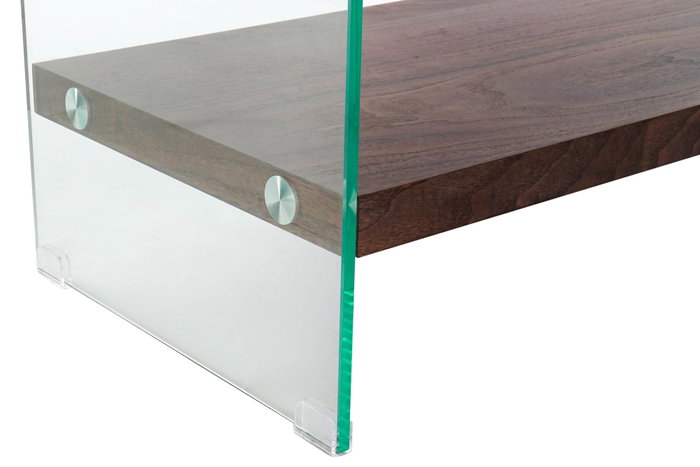 DKD Home Decor Estanteria Moderna Marron Oscuro Cristal y MDF 40 x 150 x 80 cm 4 Estanterias