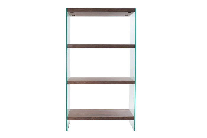 DKD Home Decor Estanteria Moderna Marron Oscuro Cristal y MDF 40 x 150 x 80 cm 4 Estanterias