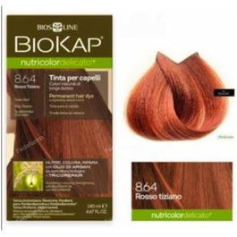 Biokap Tinte Delicato Rojo Tiziano 8.64 Tinte Permanente para Cabello con Ingredientes Vegetales 140Ml