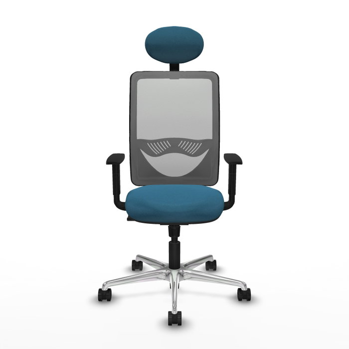 PIQUERAS Y CRESPO Silla de oficina Zulema con mecanismo Sincro, Verde petróleo y Gris PIQUERAS Y CRESPO Silla de oficina Zulema con mecanismo Sincro, Verde petróleo y Gris