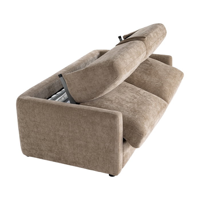Sofá Cama Taupe Dm-Metal Salón 194 X 104 X 88 cm