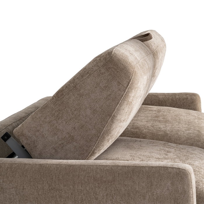 Sofá Cama Taupe Dm-Metal Salón 194 X 104 X 88 cm
