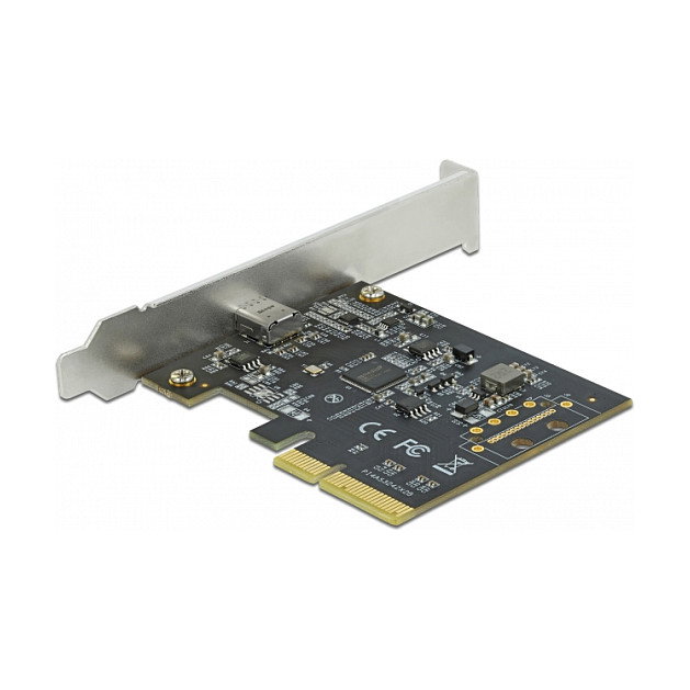 DeLOCK Tarjeta PCIe x4 a USB-C Externa USB 3.2 Gen 2x2 20 Gbps, Tipo-C Hembra, PCI Express 3.0, Perfil Bajo, Acero Inoxidable, para PC DeLOCK Tarjeta PCIe x4 a USB-C Externa USB 3.2 Gen 2x2 20 Gbps, Tipo-C Hembra, PCI Express 3.0, Perfil Bajo, Acero Inoxidable, para PC