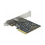 DeLOCK Tarjeta PCIe x4 a USB-C Externa USB 3.2 Gen 2x2 20 Gbps, Tipo-C Hembra, PCI Express 3.0, Perfil Bajo, Acero Inoxidable, para PC