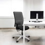 PIQUERAS Y CRESPO Silla de oficina Zulema con mecanismo Sincro, Azul claro y Negro