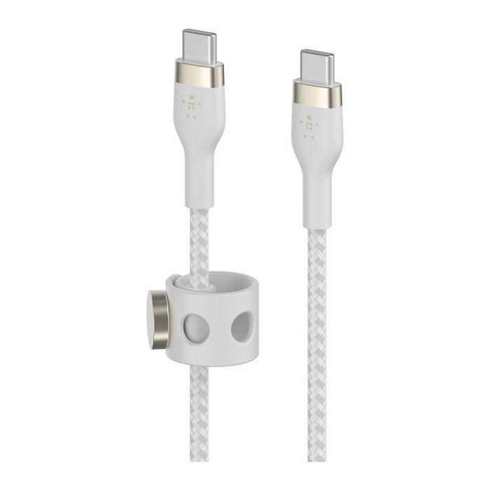 Belkin PRO Flex Cable USB-C/USB-C, hasta 60W, 2m, Blanco Belkin PRO Flex Cable USB-C/USB-C, hasta 60W, 2m, Blanco