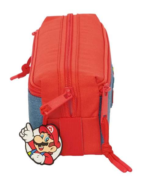Safta Portatodo triple pequeño con goma elástica 22x8,5x6 cm Safta Portatodo triple pequeño con goma elástica 22x8,5x6 cm