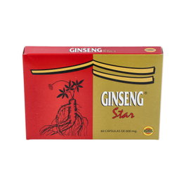 ROBIS Ginseng Rojo Star 60 cápsulas - Extracto de Panax Ginseng Coreano 500 mg por cápsula, para Energía y Vitalidad