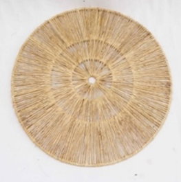 DKD Home Decor Decoración de pared de yute y metal Natural 60x60 cm