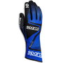 Sparco S00255606BXVF Guantes de Karting Rush 2020 para niños Talla 06 Azul-Verde con palma de silicona y piel sintética