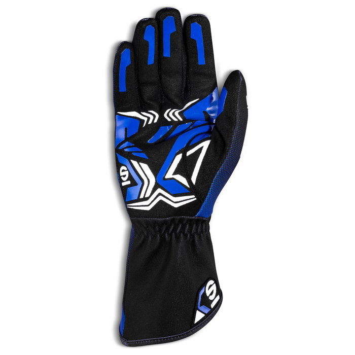 Sparco S00255606BXVF Guantes de Karting Rush 2020 para niños Talla 06 Azul-Verde con palma de silicona y piel sintética