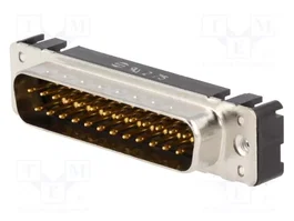 HARTING Conector D-Sub de 25 pines macho recto para PCB