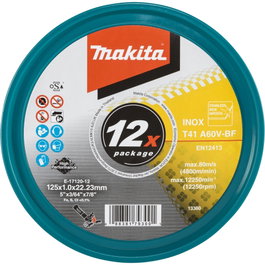 Makita Disco de corte INOX 125x1,0 mm (Pack de 12)