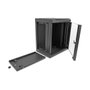 DeLOCK Gabinete de red 10″ 8U Negro con puerta de vidrio