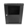 DeLOCK Gabinete de red 10″ 8U Negro con puerta de vidrio