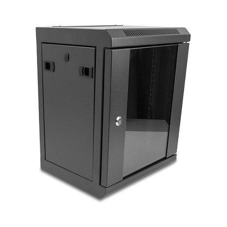 DeLOCK Gabinete de red 10″ 8U Negro con puerta de vidrio DeLOCK Gabinete de red 10″ 8U Negro con puerta de vidrio