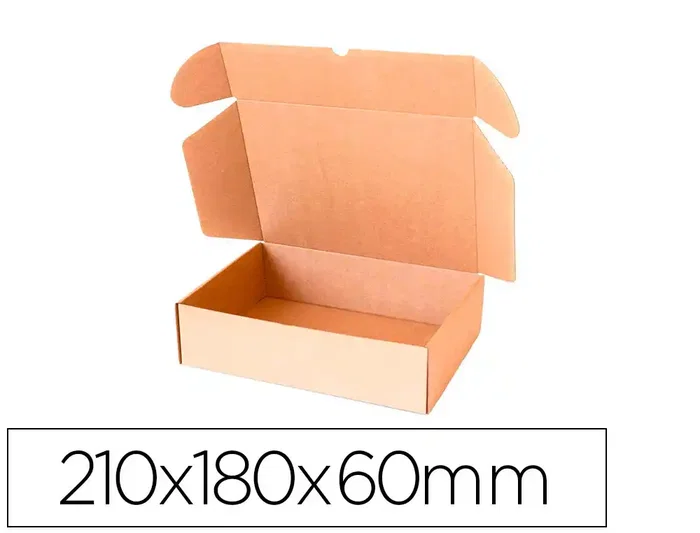 Q-connect Caja Automontable E-commerce Cartón Reciclado Kraft 210x180x60 mm Q-connect Caja Automontable E-commerce Cartón Reciclado Kraft 210x180x60 mm
