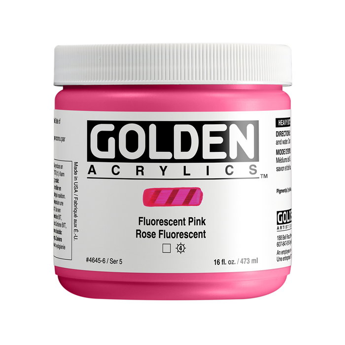 Golden Heavy Body Acrílico Rosa Fluorescente 946 ml Golden Heavy Body Acrílico Rosa Fluorescente 946 ml