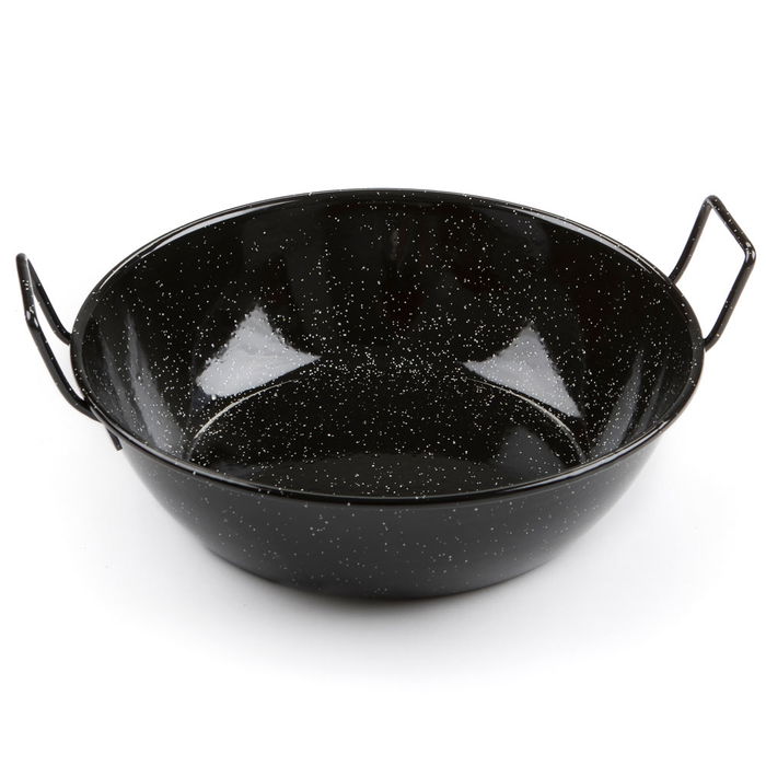 Garcima Sartén Honda La Ideal Diámetro 36 cm (4 Unidades) Paella Valenciana Esmaltada Vitrificada Antiácida Capacidad 7.4 L Apta Inducción Horno